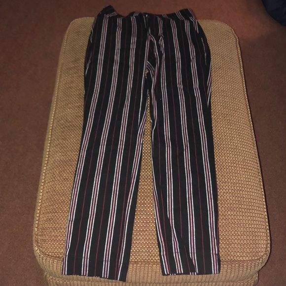 Hollister High Rise Striped Taper Pants - Picture 2 of 5